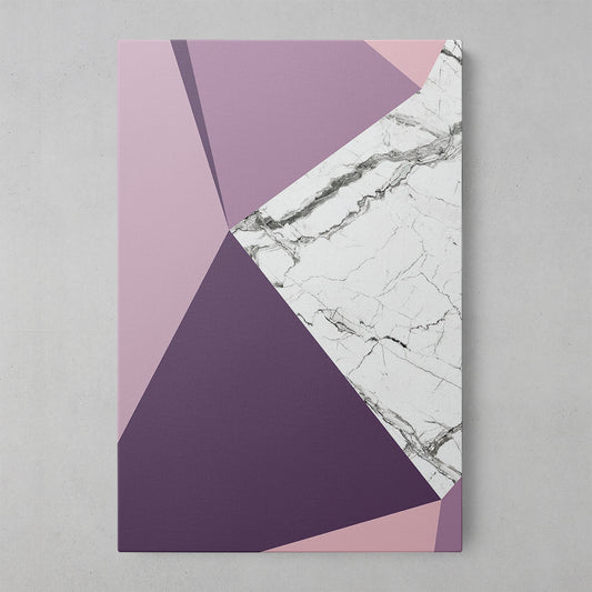 Purple Geometric Marble Art Print