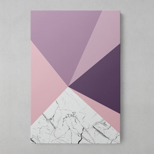 Purple Geometric Marble Art Print