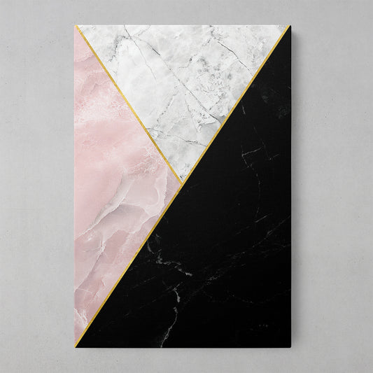 Pink Geometric Marble Art Print