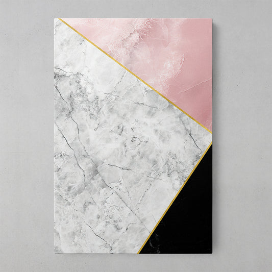 Pink Marble Geometric Art Print