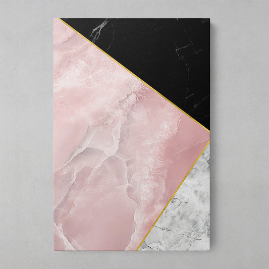 Pink Geometric Marble Art Print
