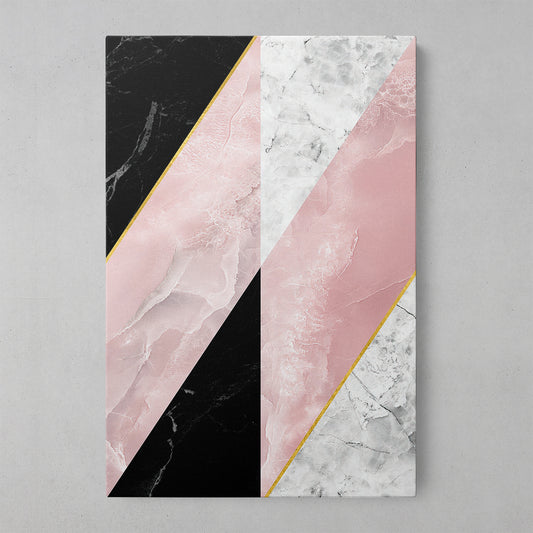 Pink Geometric Marble Art Print