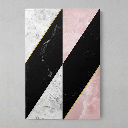 Pink Geometric Marble Art Print
