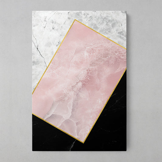 Pink Geometric Marble Art Print