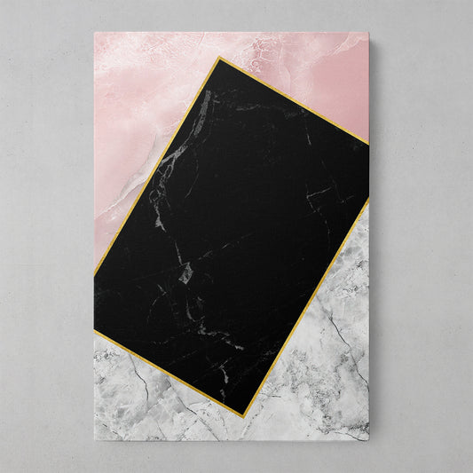 Pink Geometric Marble Art Print