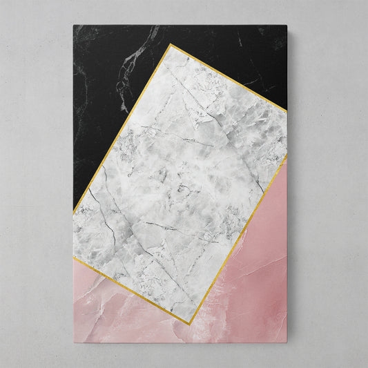 Pink Geometric Marble Art Print