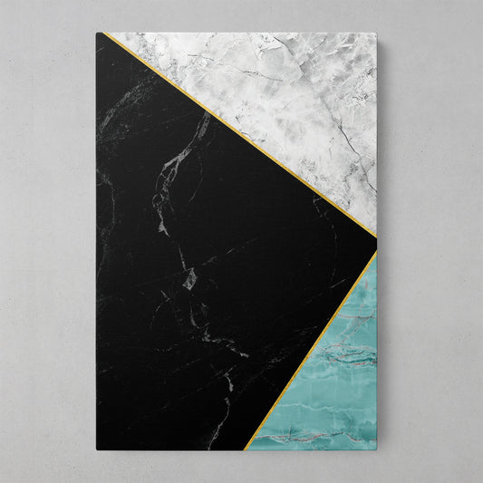 Turquoise Geometric Marble Art Print