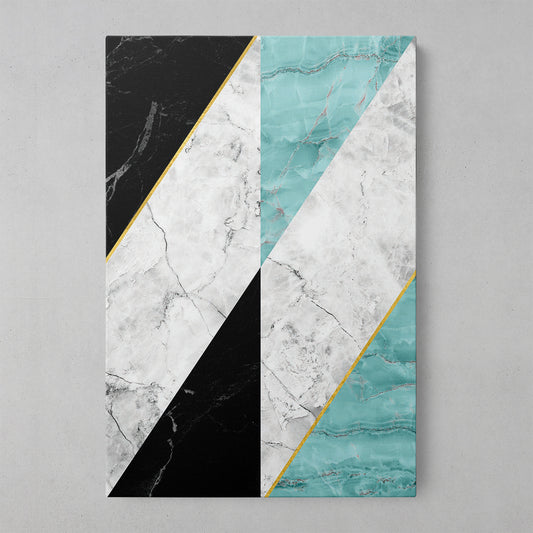 Turquoise Geometric Elegance Canvas Art