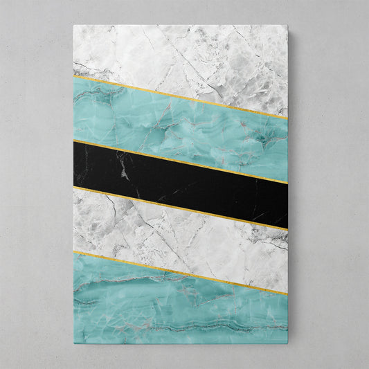 Turquoise Geometric Marble Wall Art