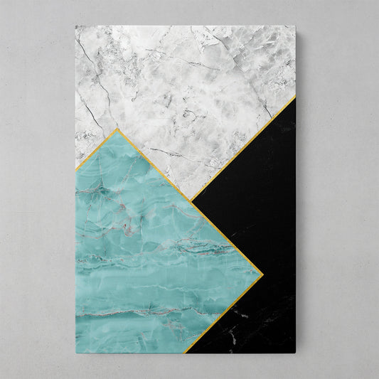 Turquoise Geometric Marble Art Print