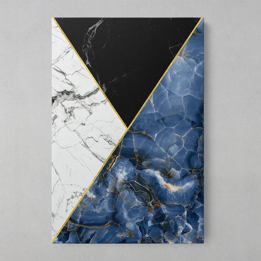 Azure Geometric Marble Art Print