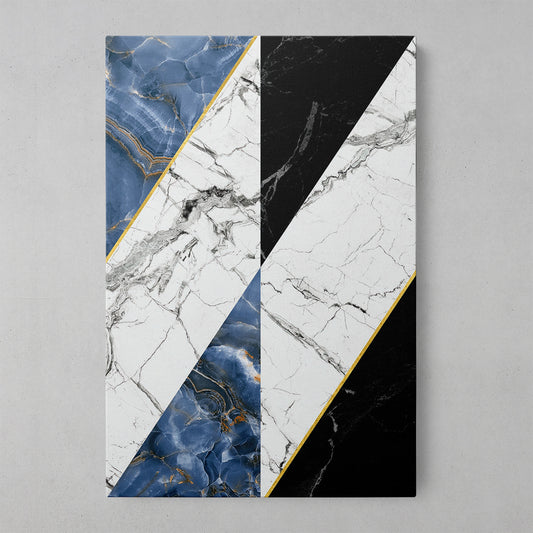 Azure Geometric Marble Art Print