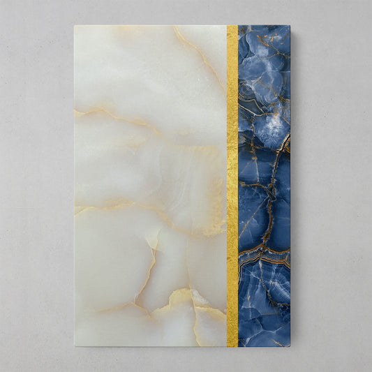 Blue Marble Geometric Art Print