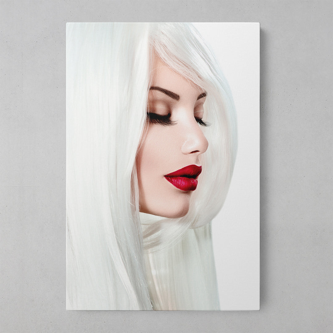 Crimson Allure: Bold Red Lipstick Art Print