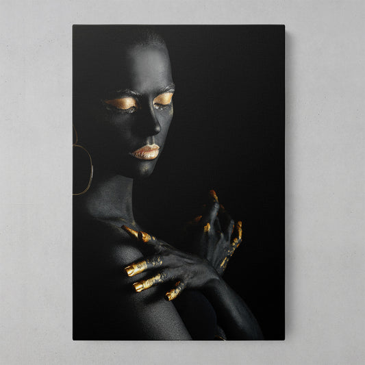 Glamorous Elegance: Black & Gold Chic Art