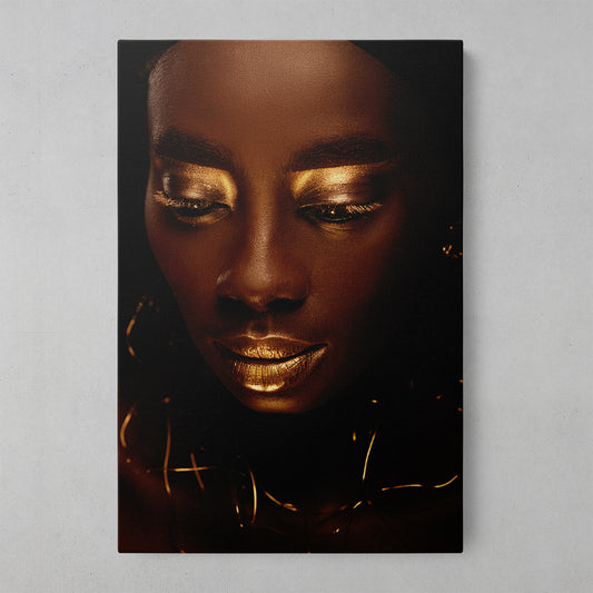 Golden Elegance: Lady in Luxe Prints