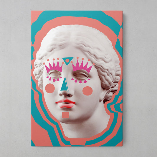 Modern Artistry: Male Portrait Canvas Print